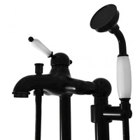 LABE colonna doccia a colonna con doccetta in ottone nero 110 cm