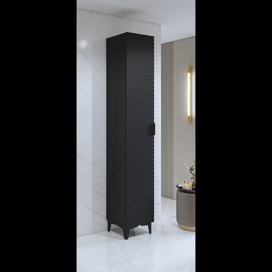 Colonna per il bagno collezione CHIC nero - Mobile moderno ed elegante