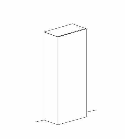 Colonna larga L.55 cm a terra, finitura Piombo, 100% Made in Italy, ZLCINFNPENEW88
