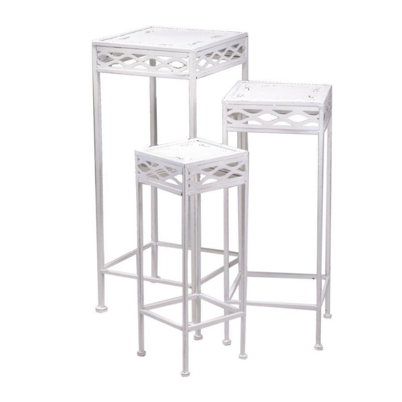 Colonnina metallo aprilia bianco brush 1-3 quadra cm 29x29h70