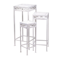 Colonnina metallo aprilia bianco brush 1-3 quadra cm 29x29h70