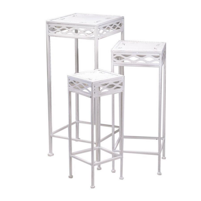 Colonnina metallo aprilia bianco brush 1-3 quadra cm 29x29h70