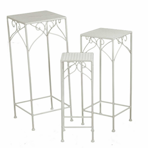 Colonnina metallo milena 1-3 quadra alta bianco cm 30x30h73