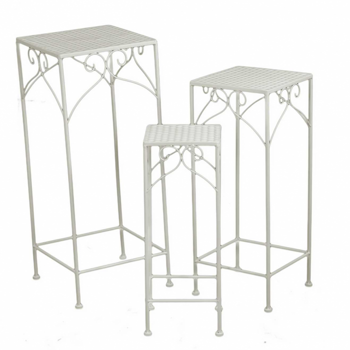 Colonnina metallo milena 1-3 quadra alta bianco cm 30x30h73