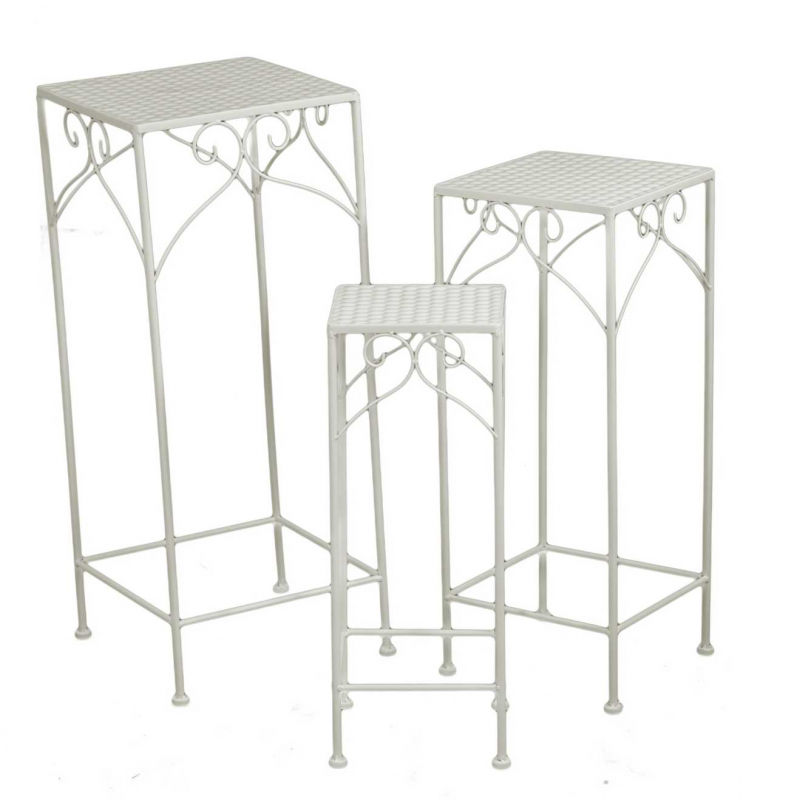 Colonnina metallo milena 1-3 quadra alta bianco cm 30x30h73