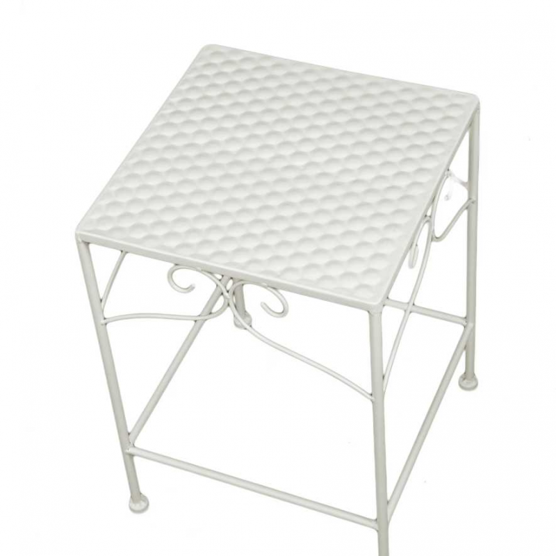 Colonnina metallo milena 1-3 quadra bassa bianco cm 30x30h43