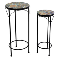 Colonnina mosaico metallo 1-2 Galatone tondo cm ø30h70