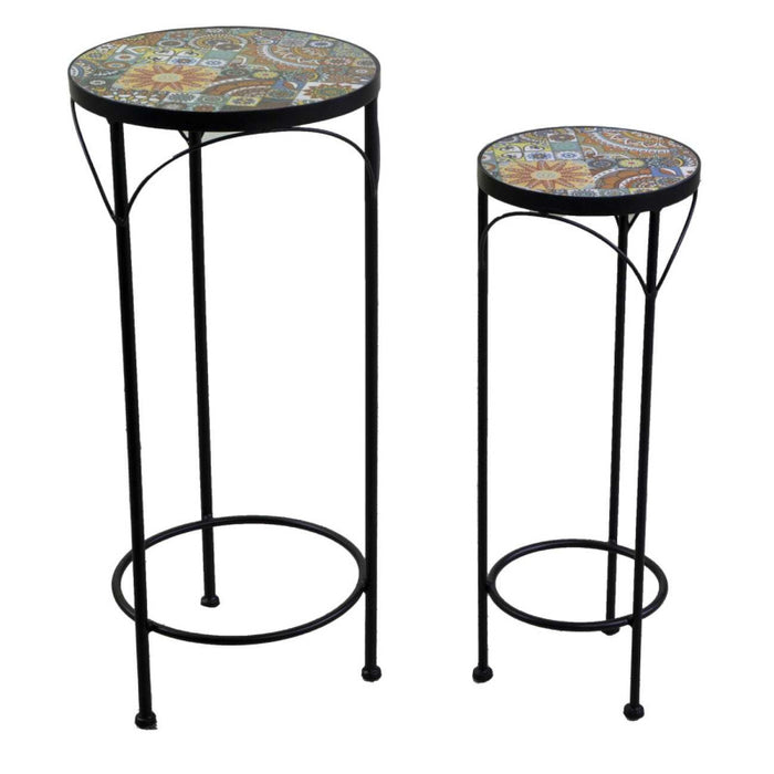 Colonnina mosaico metallo 1-2 Galatone tondo cm ø30h70