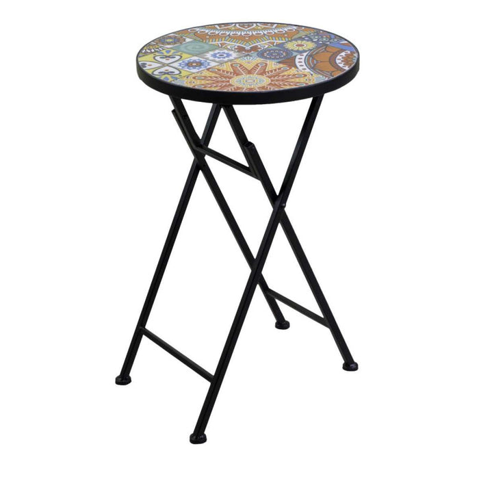 Colonnina mosaico metallo Galatone tondo cm ø35,5h59