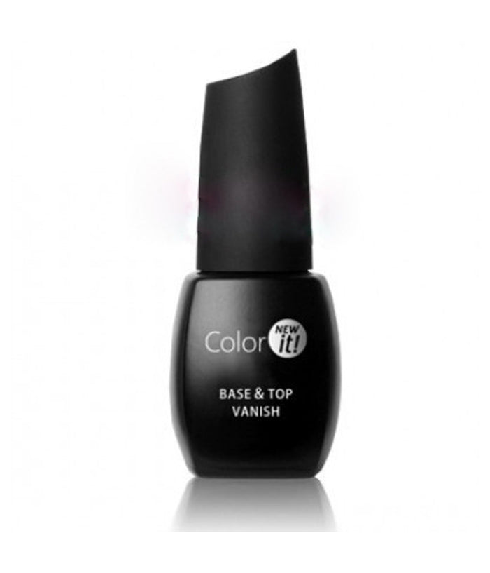 Color 2in1 Base Top Coat Vanish 15ml Lucido Crystal Lunga Durata Uv Gel Nail Art         