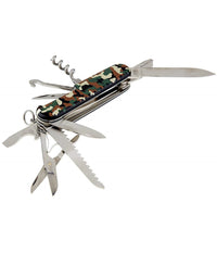 Coltellino Svizzero Pieghevole Multifunzione Acciaio Inox Tascabile Campeggio         