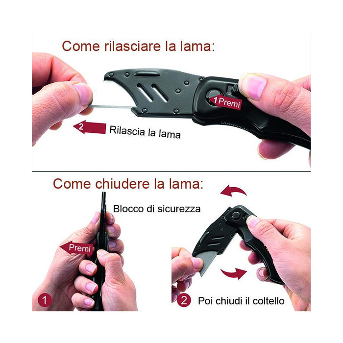 Coltello serramanico Vigor, mod.v-sharp trapezio, 175 mm