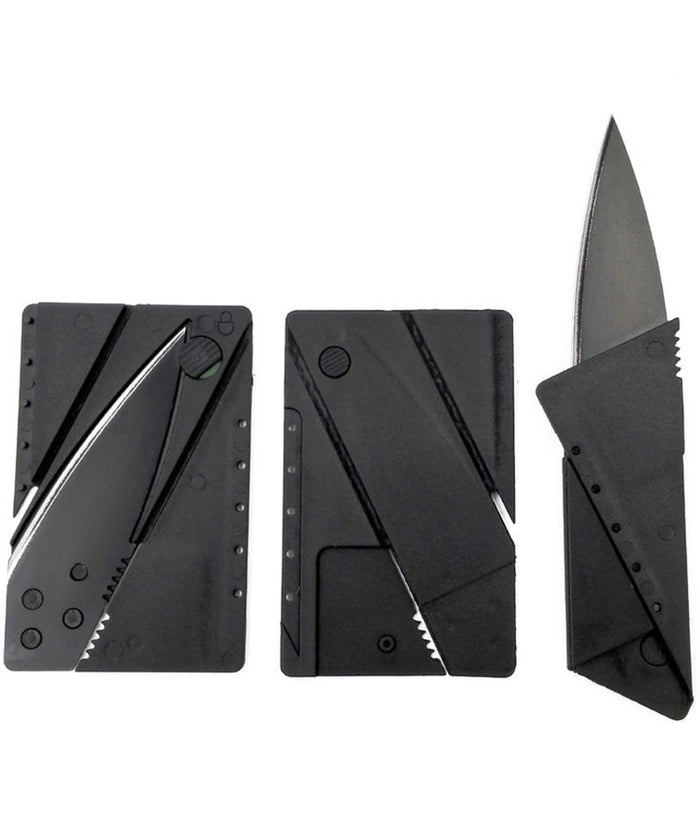Coltello Tattico A Forma Carta Di Credito Pieghevole Card Knife Campeggio Multi         