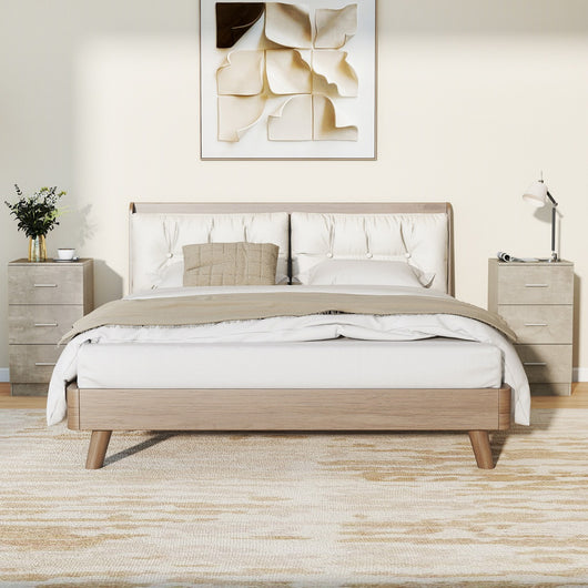 Com¨° in legno a 3 cassetti comodino con 3 cassetti e dispositivo antiribaltamento-Maniglie in metallo organizzatore per camera da letto Grigio