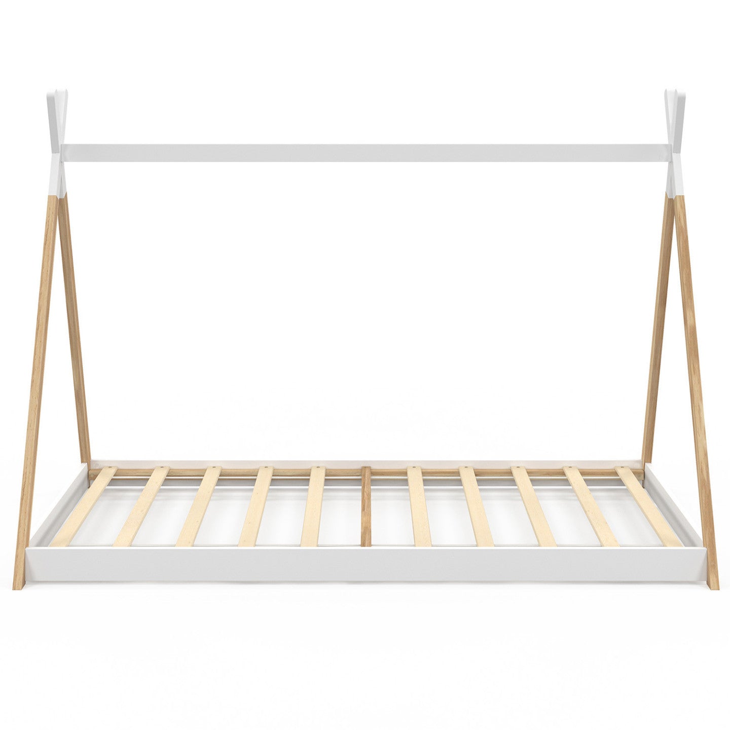 IDMarket - COME 90 x 190 CM letto teepee per bambini con base in legno e bianco