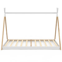 IDMarket - COME 90 x 190 CM letto teepee per bambini con base in legno e bianco