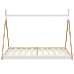 IDMarket - COME 90 x 190 CM letto teepee per bambini con base in legno e bianco
