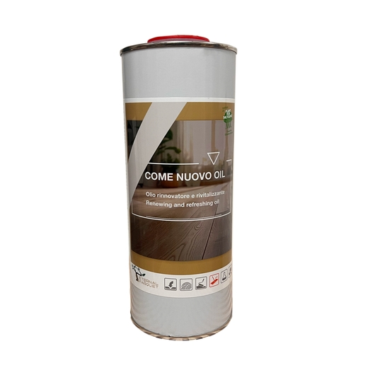 il #n1 - COME NUOVO OIL - Olio INTERNO / ESTERNO per parquet - manutenzione senza rischio, a base di oli vegetali e cere pregiate - Di Eternal Parquet - flacone da 1 litro