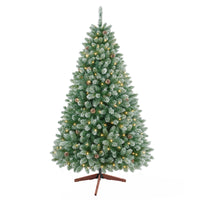 Comet - Albero di Natale con luci LED e pigne ø85 x150H, 380 rami e 20 pigne