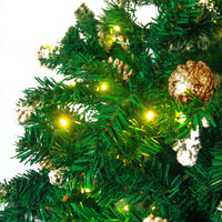 Comet - Albero di Natale con luci LED e pigne ø85 x150H, 380 rami e 20 pigne