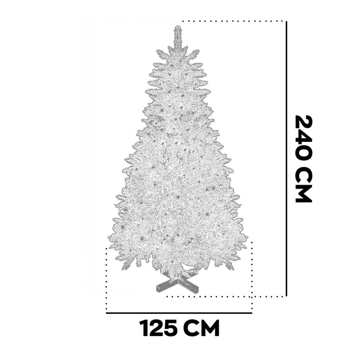 Comet - Albero di Natale con luci LED e pigne ø125x240H cm, 2000 rami