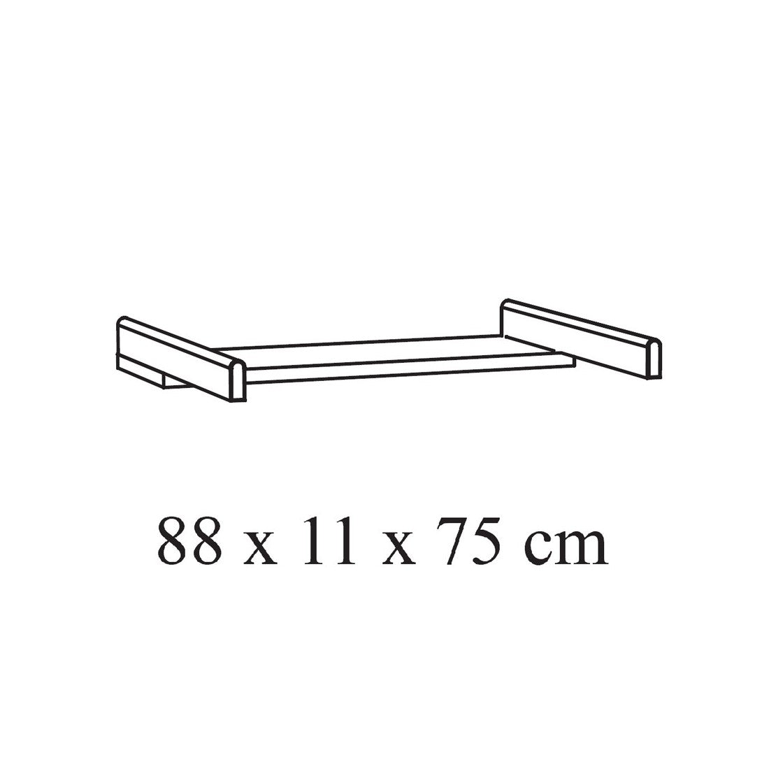 Comò per bambini robusto con fasciatoio integrato colore rovere chiaro, collezione DANY.