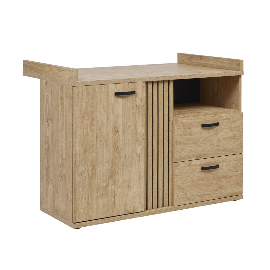 Comò per bambini robusto con fasciatoio integrato color rovere dorato collezione TOMMY.