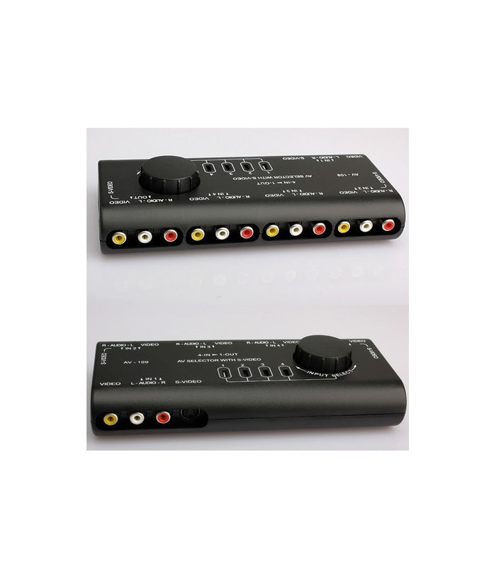 Commutatore Di Segnale Audio-video Av 4 In 1 Q-au51 Per Lettore Dvd Videocamera         