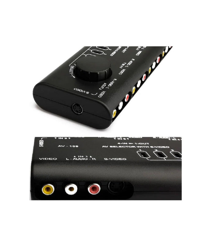 Commutatore Di Segnale Audio-video Av 4 In 1 Q-au51 Per Lettore Dvd Videocamera         