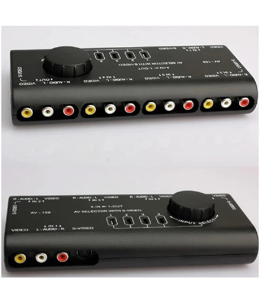 Commutatore Di Segnale Audio-video Av 4 In 1 Q-au51 Per Lettore Dvd Videocamera         