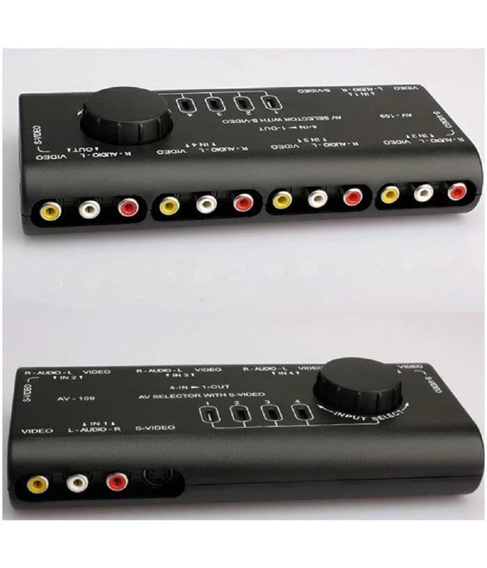 Commutatore Di Segnale Audio-video Av 4 In 1 Q-au51 Per Lettore Dvd Videocamera         