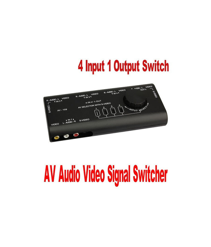 Commutatore Di Segnale Audio-video Av 4 In 1 Q-au51 Per Lettore Dvd Videocamera         