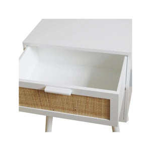 LÚZETE - COMODINO 1 CASSETTO BIANCO LEIF