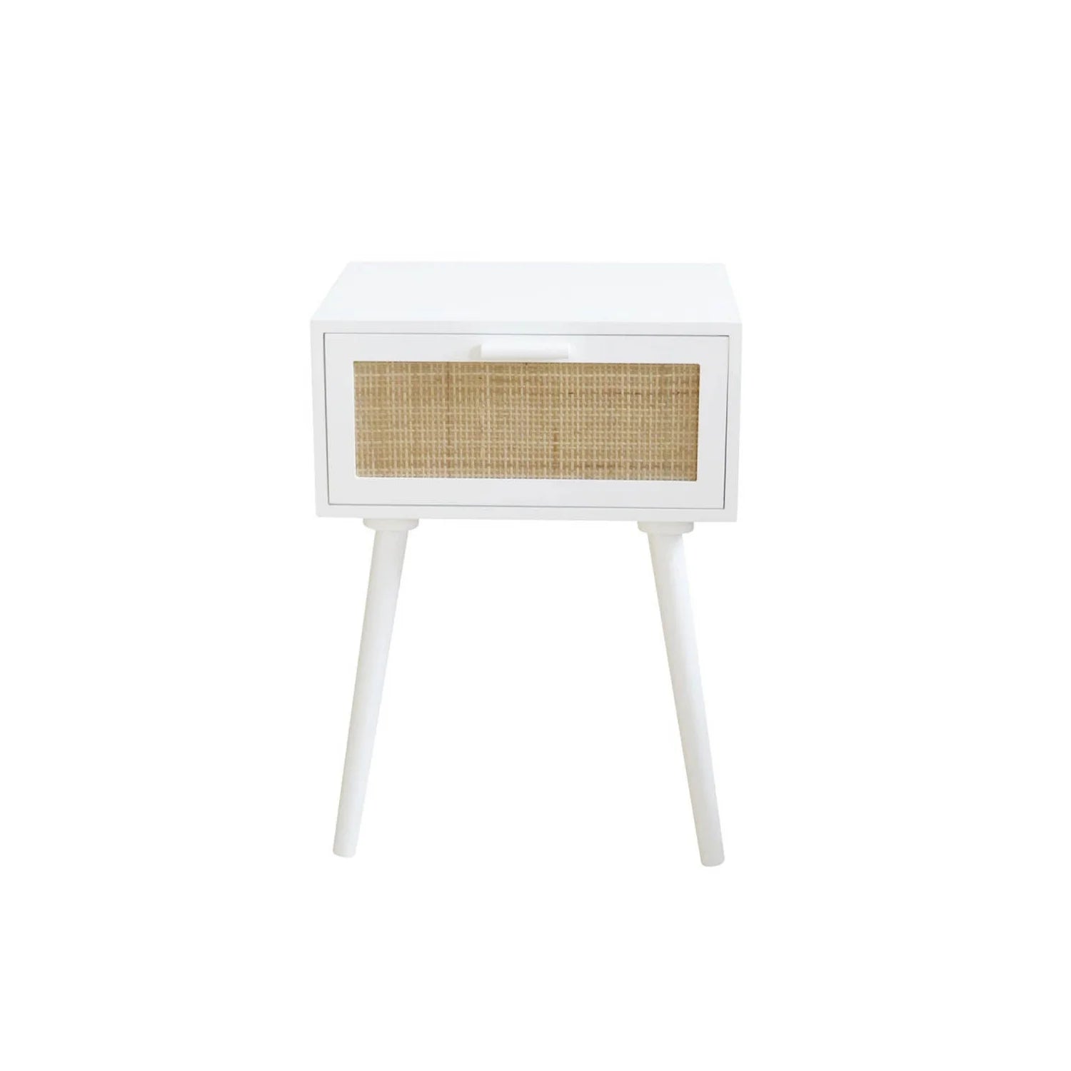 LÚZETE - COMODINO 1 CASSETTO BIANCO LEIF