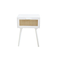 LÚZETE - COMODINO 1 CASSETTO BIANCO LEIF