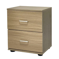 Comodino 2 Cassetti 40x30x45 Legno Marrone