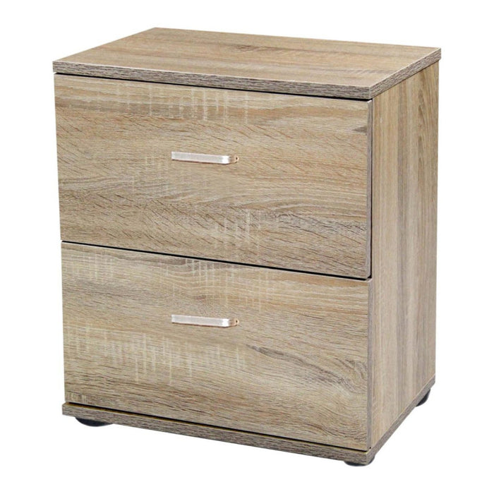Comodino 2 Cassetti 40x30x45 Quercia