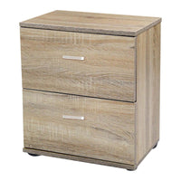 Comodino 2 Cassetti 40x30x45 Quercia