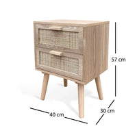 LÚZETE - COMODINO 2 CASSETTI LEIF