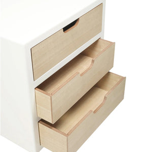 LÚZETE - COMODINO 3 CASSETTI MALOKAI