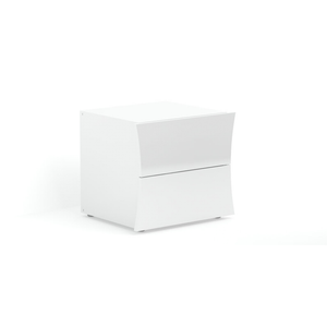 Comodino Arco – 2 cassetti – 50x41x40 – Bianco Lucido