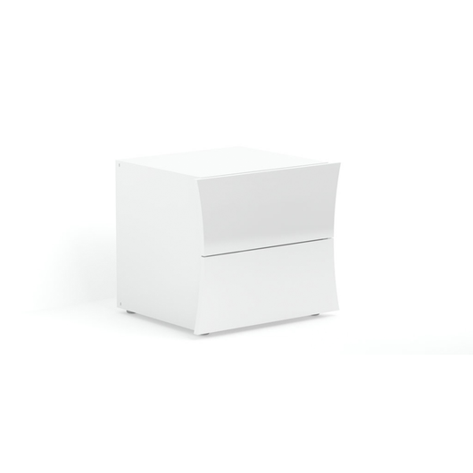 Comodino Arco – 2 cassetti – 50x41x40 – Bianco Lucido