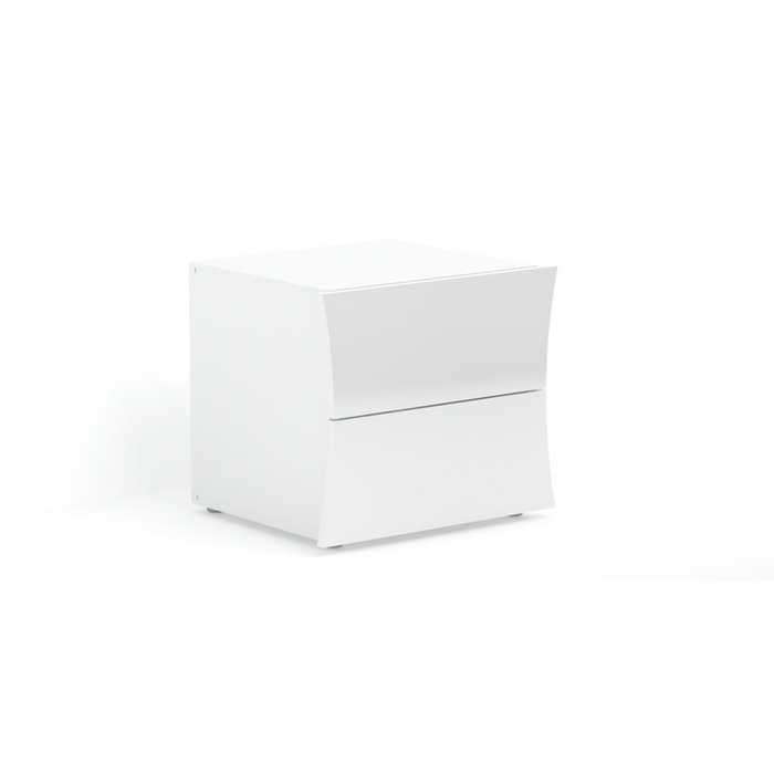 Comodino Arco – 2 cassetti – 50x41x40 – Bianco Lucido