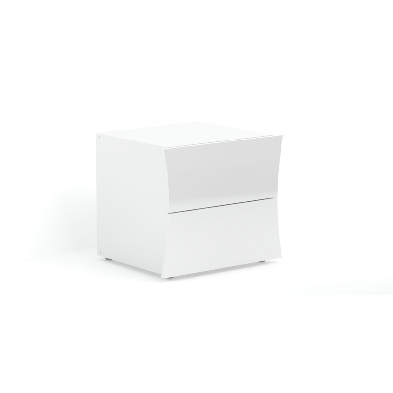 Comodino Arco – 2 cassetti – 50x41x40 – Bianco Lucido