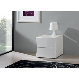Comodino Arco – 2 cassetti – 50x41x40 – Bianco Lucido