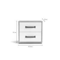 Comodino Mosso MO1 colore rovere e bianco