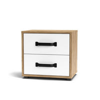 Comodino Mosso MO1 colore rovere e bianco