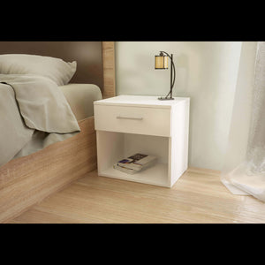 COMODINO NIGHTSTAND BIANCO E BIANCO