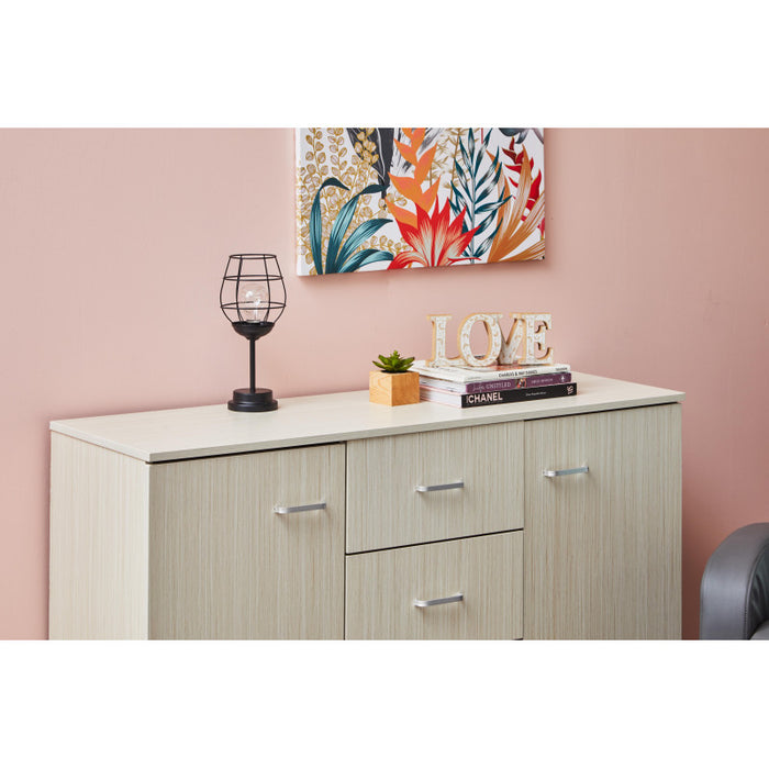 Comodino Phoenix 2 Cassetti 48x38x50cm Bianco Legno