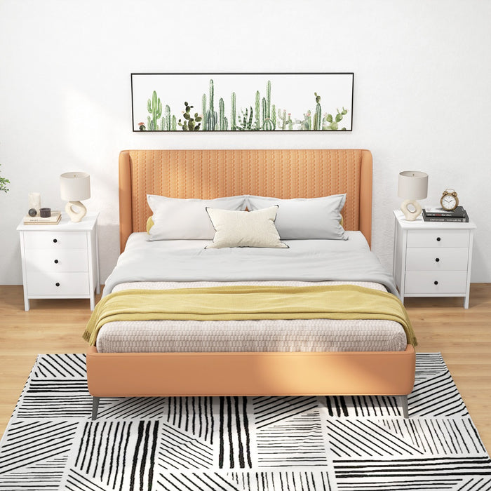 Comodino con 3 cassetti per camera da letto, Cassettiera compatta in legno con spazio di archiviazione per divano Bianco-Comodini